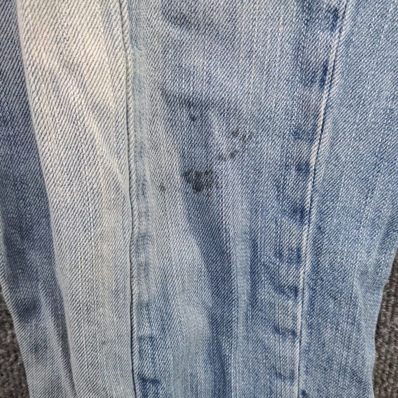 American Eagle Women's Vintage Hi-Rise Cropped Jeans Blue 10 Frayed Button Fly - Picture 7 of 15